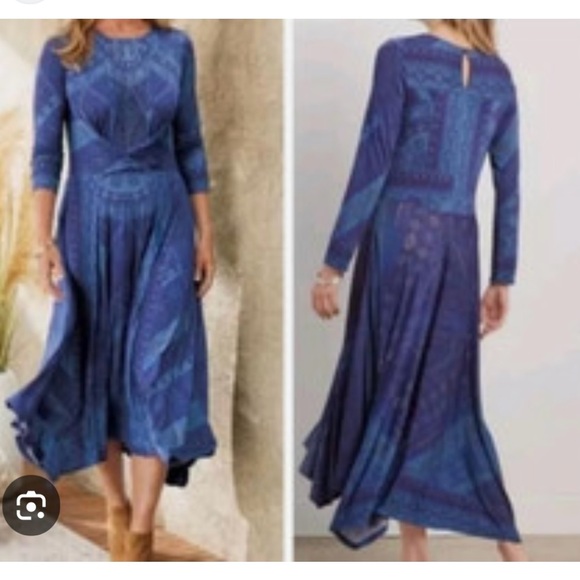 Soft Surroundings blue bohemian dress - Picture 9 of 9